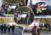 ТРАОТНИ СЦЕНИ: Два бели ковчези, со цвеќиња и играчки на нив, Србија плаче по Тина и Сара