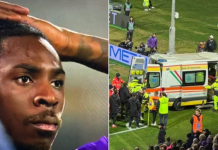 Страшни сцени во Серија А: Прекинат натпреварот Фиорентина – Интер, фудбалер колабираше на теренот