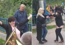 Трубачи, смеа и солзи: Вака колегите ја испратија Драгана во пензија по 43 години стаж