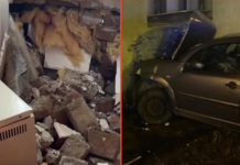 Шокантни снимки од куќата во која влета автомобил – Жена си спиела, и влетал во спалната соба