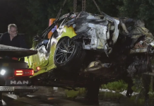 (ФОТО) Дождот предизвика смртоносна несреќа, 22-годишно момче живо изгоре во своето скапо БМВ во Германија