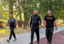 Орце Ѓеорѓиевски и Панче Тошковски на утринско пешачење низ Градскиот парк