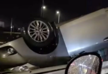 (ФОТО) Лошите снимки брзо се споделуваат: Сообраќајна несреќа во која автомобилот завршил на кров