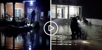 (ФОТО) Вака изгледаше драматичната евакуација во едно село: Пожарникарите со чамци ги пренесуваа селаните на безбедно