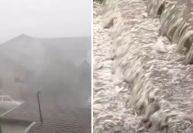 (ВИДЕО) Силно невреме попладнево во овој македонски град