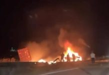 ФОТО: Тешка сообраќајна несреќа на обиколница во Скопје